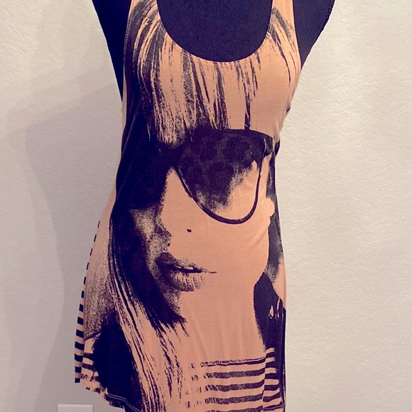 H&M Long Striped Razor Back Tank - Picture 2 of 8